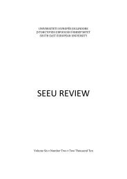 SEEU Review vol. 6 Nr. 2 (pdf) - South East European University