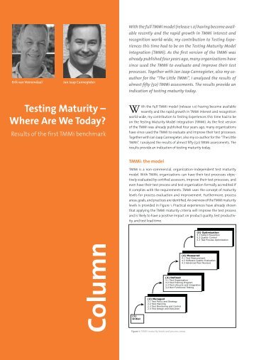 Testing Maturity â Where Are We Today? - the TMMi Foundation