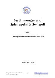 Regeln - Swingolf Dachverband