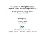 Valuation of Intangible Assets for Fair Value Accounting Purposes