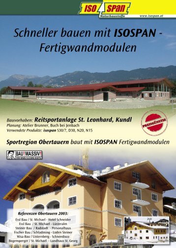 Schneller bauen mit ISOSPAN - Fertigwandmodulen Bauvorhaben