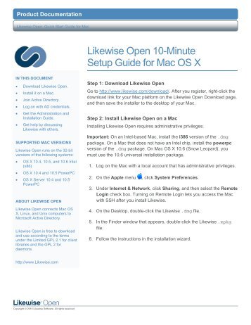 Likewise Open 6.1 Quick Start Guide for Mac - Purple Rage