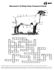 Sheep Crossword Puzzle - University of Minnesota Extension Service