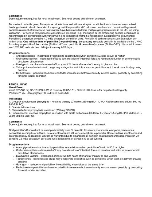 Antimicrobial Use Guidelines (AMUG) version 21 - UW Health