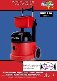 NBV-220 Battery Powered Vacuum Owners Manual - Parish ...