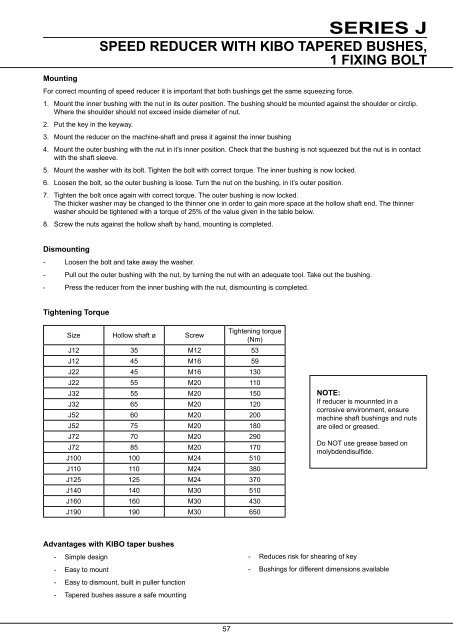 Series J Shaft Mounted Gearbox - Benzlers