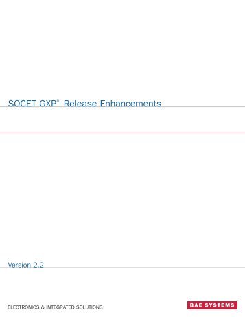 SOCET GXP 2.2 Release Enhancements2.indd - BAE Systems GXP ...