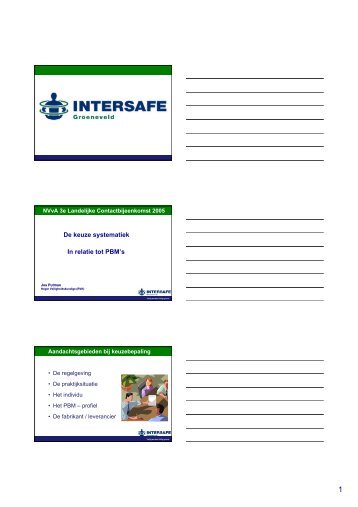 In relatie tot PBM's De keuze systematiek