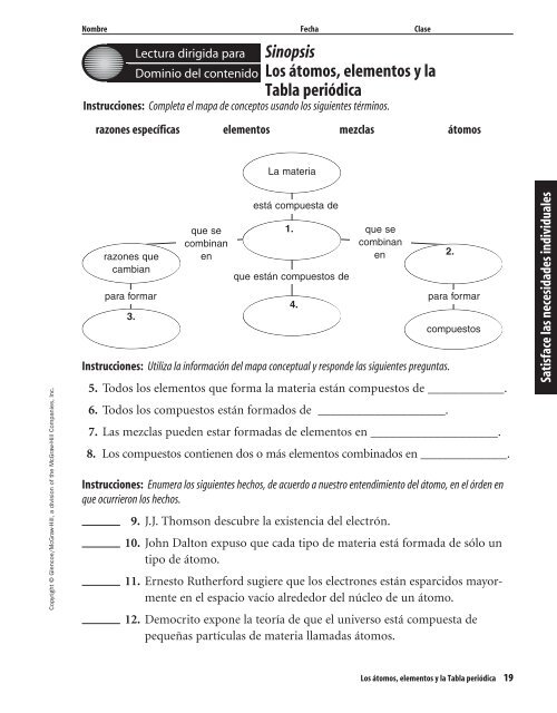 Atoms, Elements, and the Periodic Table - Learning Services Home