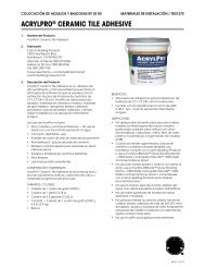 ACRYLPROÂ® CERAMIC TILE ADHESIVE - Custom Building Products