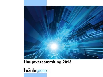 Hauptversammlung 2013 - Dr. HÃ¶nle AG