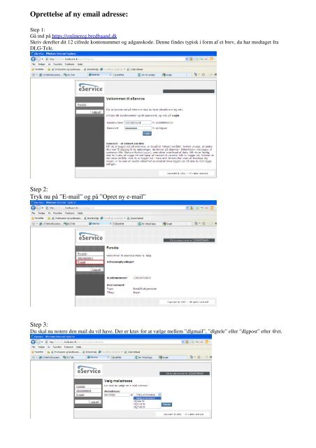 opret ny mailadresse opret ny mailadresse