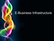 eBusiness Infrastructure