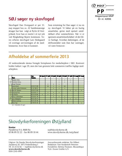 Skovdyrkeren Ãstjylland - Nr. 20 - Juni 2013 - Skovdyrkerforeningen