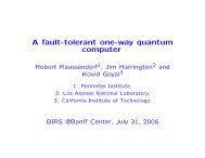 A fault-tolerant one-way quantum computer - PiTP