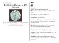 Puff Stitch Coaster or CD Coaster - Priscilla's Crochet