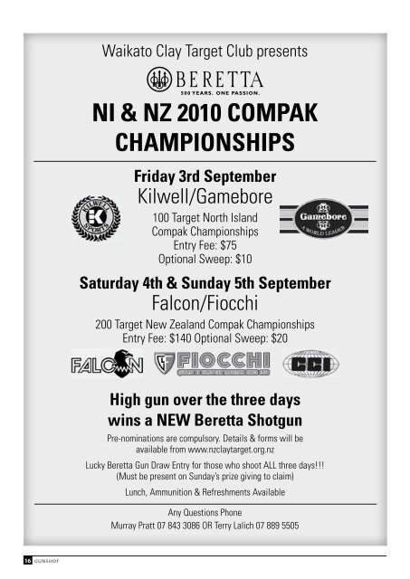 July-August 2010 - New Zealand Clay Target Association