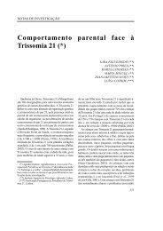 Comportamento parental face ÃƒÂ  Trissomia 21 (*) - SciELO