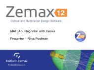 Click to edit Master title style - Zemax