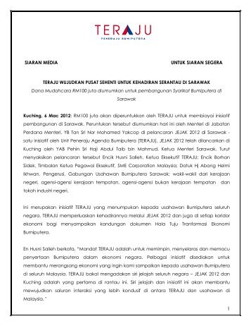 TERAJU Wujudkan Pusat Sehenti Untuk Kehadiran Serantau di ...