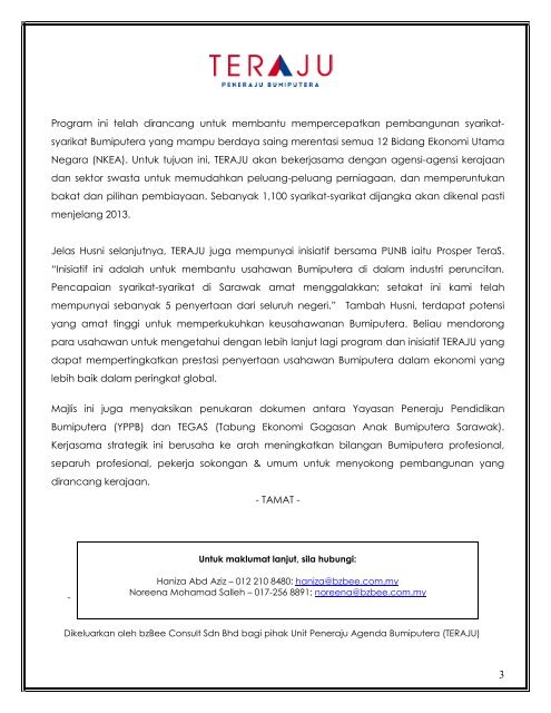 Di majlis tersebut,