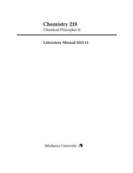 CHEM 218 Lab Man. 2012 - Centre for Science - Athabasca University