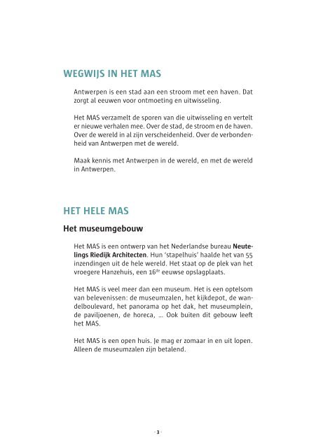 Wegwijs in het MAS ( pdf ) - Museum aan de Stroom