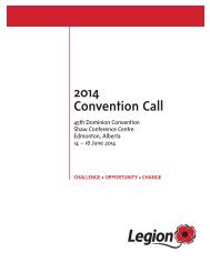 2014 Convention Call - The Royal Canadian Legion