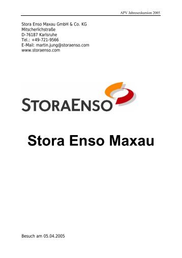Stora Enso Maxau GmbH - APV Graz