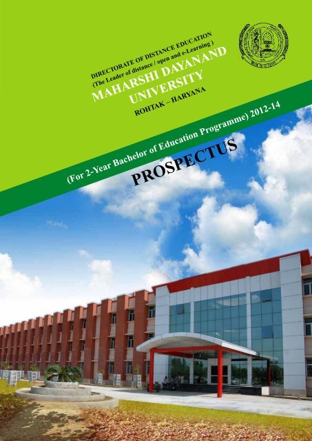 P ECUS ROSP T - Maharshi Dayanand University, Rohtak