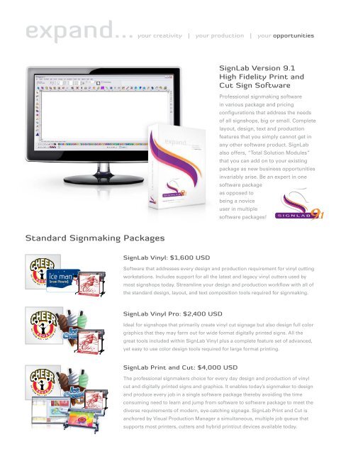 Download the SignLab Version 9.1 Price List. - CADlink