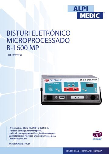 Bisturi ElEtrÃ´nico MicroProcEssADo B-1600 MP - ALPI MEDIC
