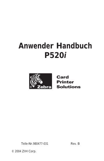 Anwender Handbuch P520i - Zebra