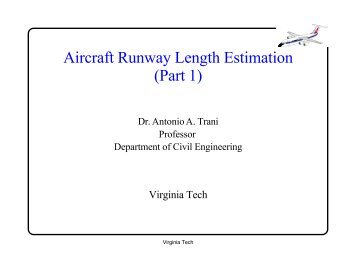 Aircraft Runway Length Estimation (Part 1)