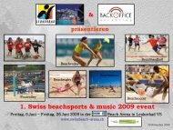 1. Swiss beachsports & music 2009 event - Leukerbad Tourismus