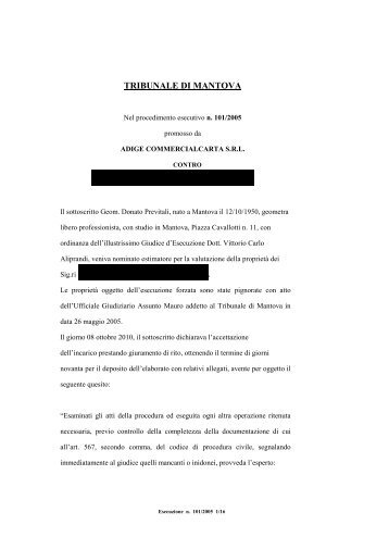 TRIBUNALE DI MANTOVA - Astagiudiziaria