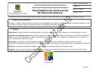 PROCEDIMIENTO DE CERTIFICACIÃN DE POBLACIÃN ESPECIAL