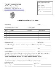 College Day Form/Visit Policy - Randolph County Schools