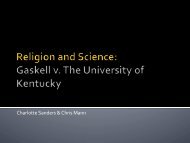 Gaskell vs the University of Kentucky