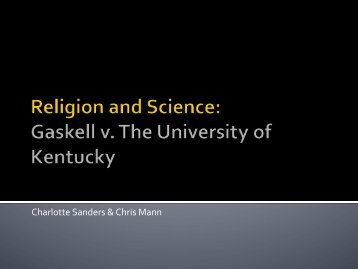 Gaskell vs the University of Kentucky