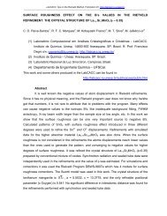 SURFACE ROUGHNESS EFFECT ON THE B's ... - LabCACC