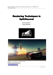 Rendering Techniques in Split/Second Siggraph 2009 ... - Disney