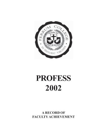 PROFESS 2002 - Ferrum College