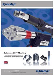 Catalogue 2007 Plumbing - Gustav Klauke GmbH