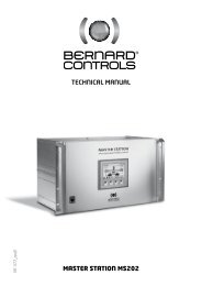 TECHNICAL MANUAL MASTER STATION MS202 - Bernard Controls