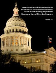 report from the Juvenile Probation Commission - Texas Juvenile ...
