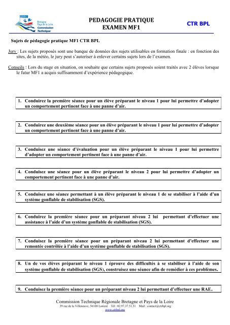 Sujets de péda pratique MF1 format PDF 20 - Commission ...