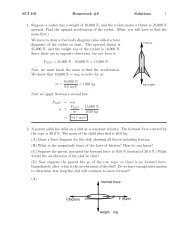 SCI 101 Homework #8 Solutions 1 1. Suppose a rocket has a weight ...