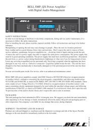 BELL SMP_QX Power Amplifier with Digital Audio Management