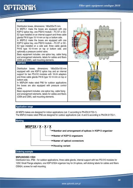 Catalogue of optical equipment Catalogue of ... - Optronik Sp. z o.o.